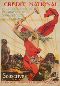Credit National - Subscrito para a reconstituição de regiões devastadas, por volta de 1920 de Rene Lelong